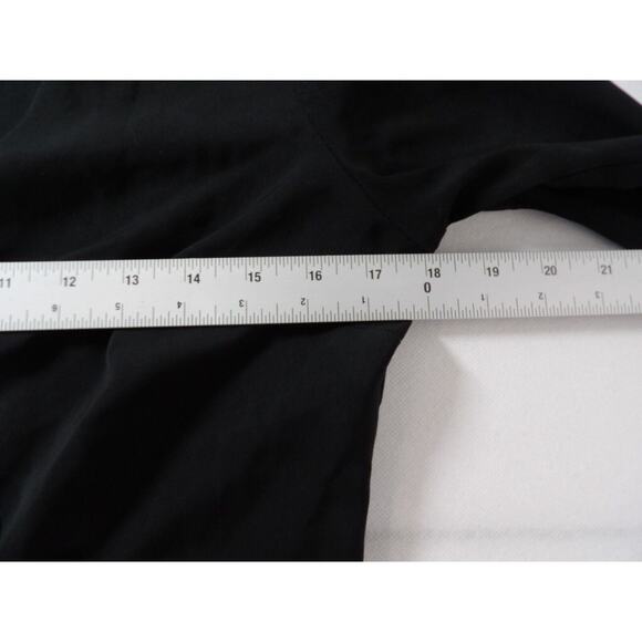 Abercrombie & Fitch Size 6 Romper Jumpsuit Black 3/4 Sleeve Zip Back Crossover - Picture 10 of 16